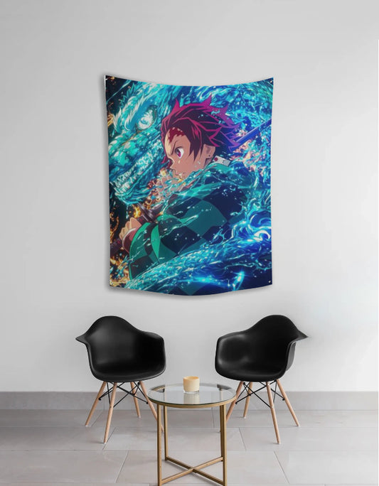 demon slayer Premium Wall Flag (Tapestry)