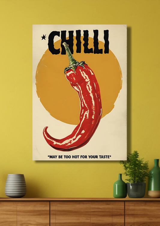 Red Chilli Aesthetic Poster