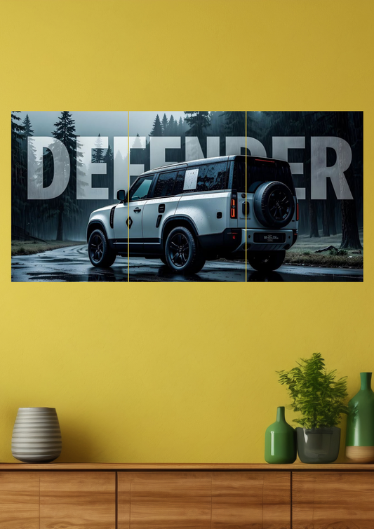 Land Rover Defender split poster