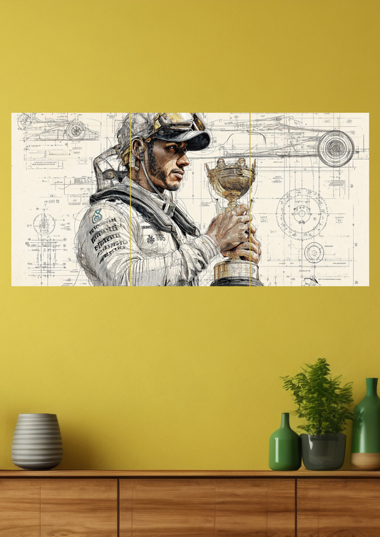 Lewis Hamilton F1 Split Poster