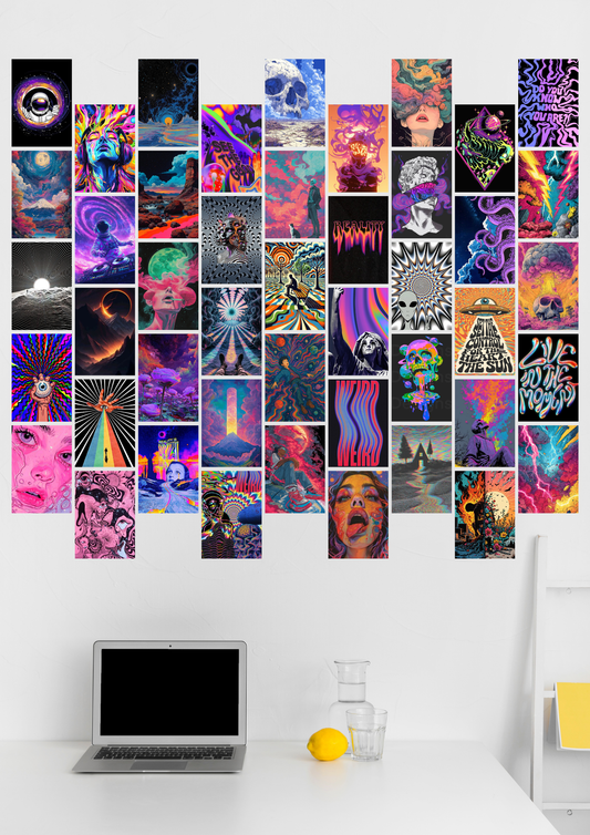 45 Epic Trippy Aesthetic collage set