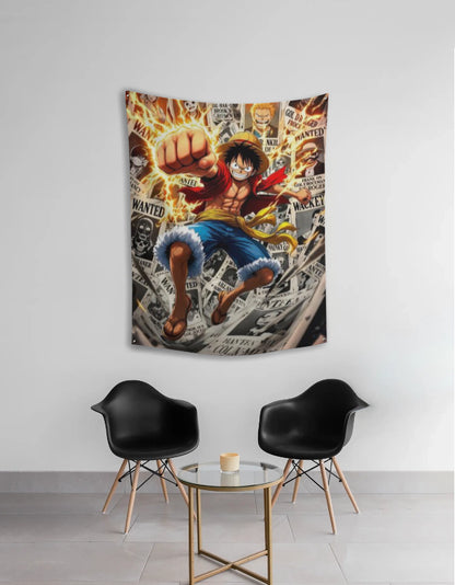 Luffy One Piece Premium Wall Flag (Tapestry)