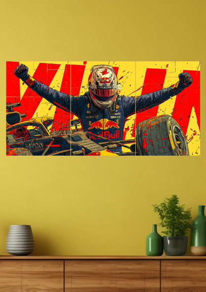 Max Verstappen Red Bull Formula 1 Split Poster