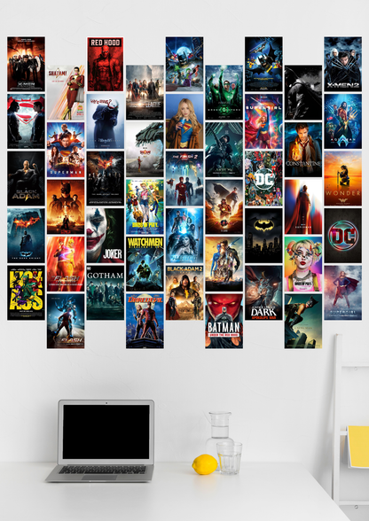 45 Epic DC Movie collage set poster
