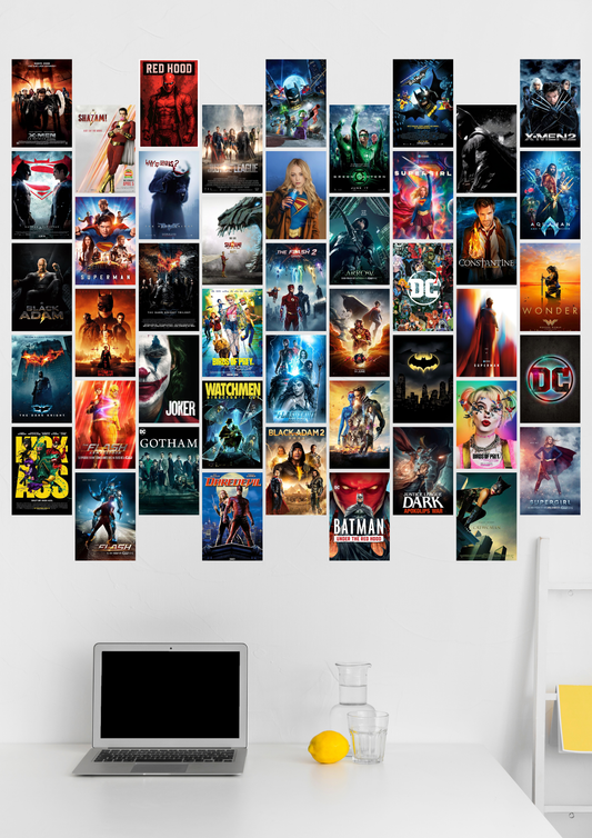 45 Epic DC Movie collage set poster