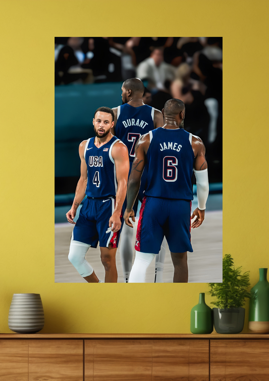NBA stars USA Basketball Sport Poster