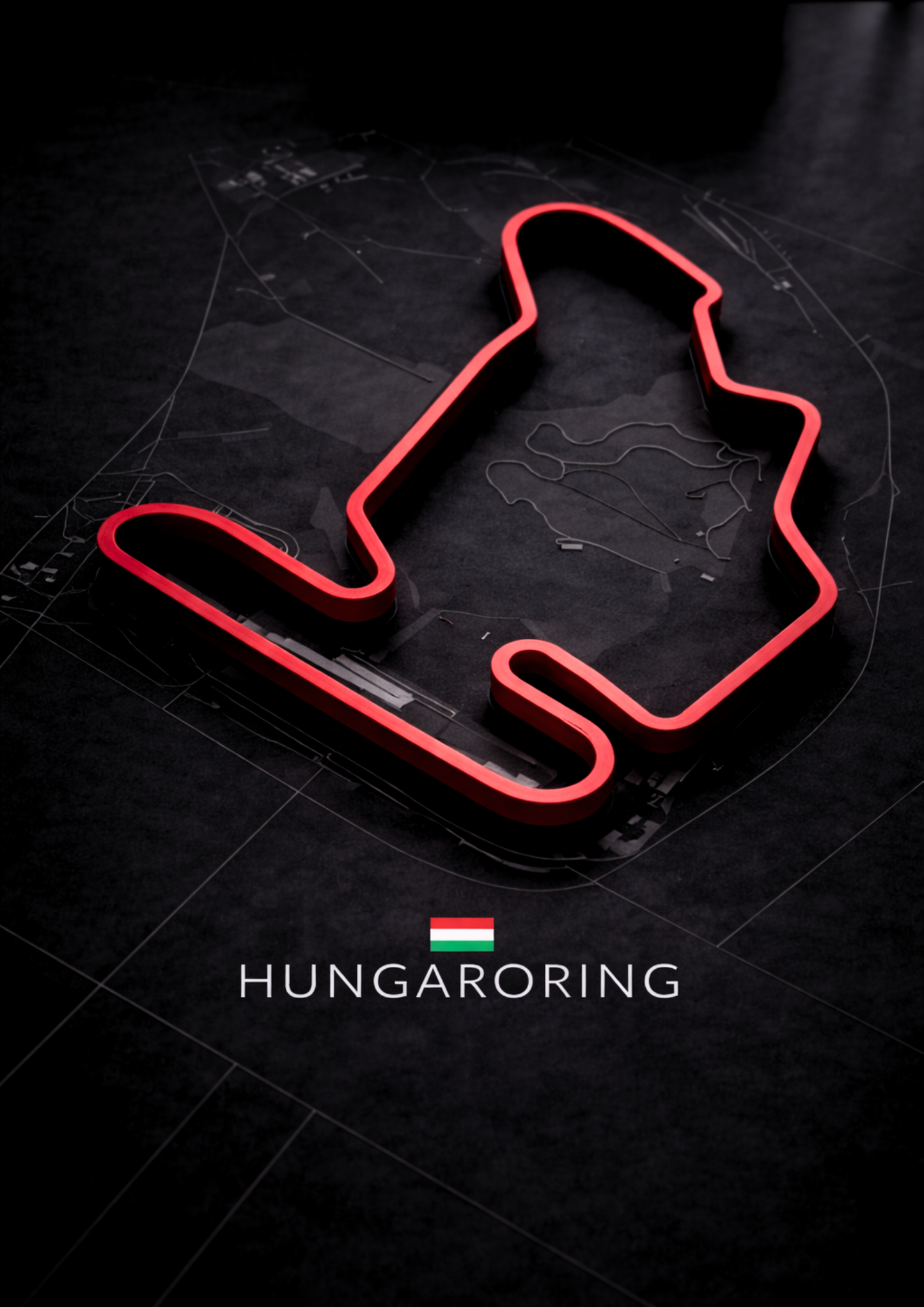 Hungaroring 3D Printed F1 Circuit Track Frame