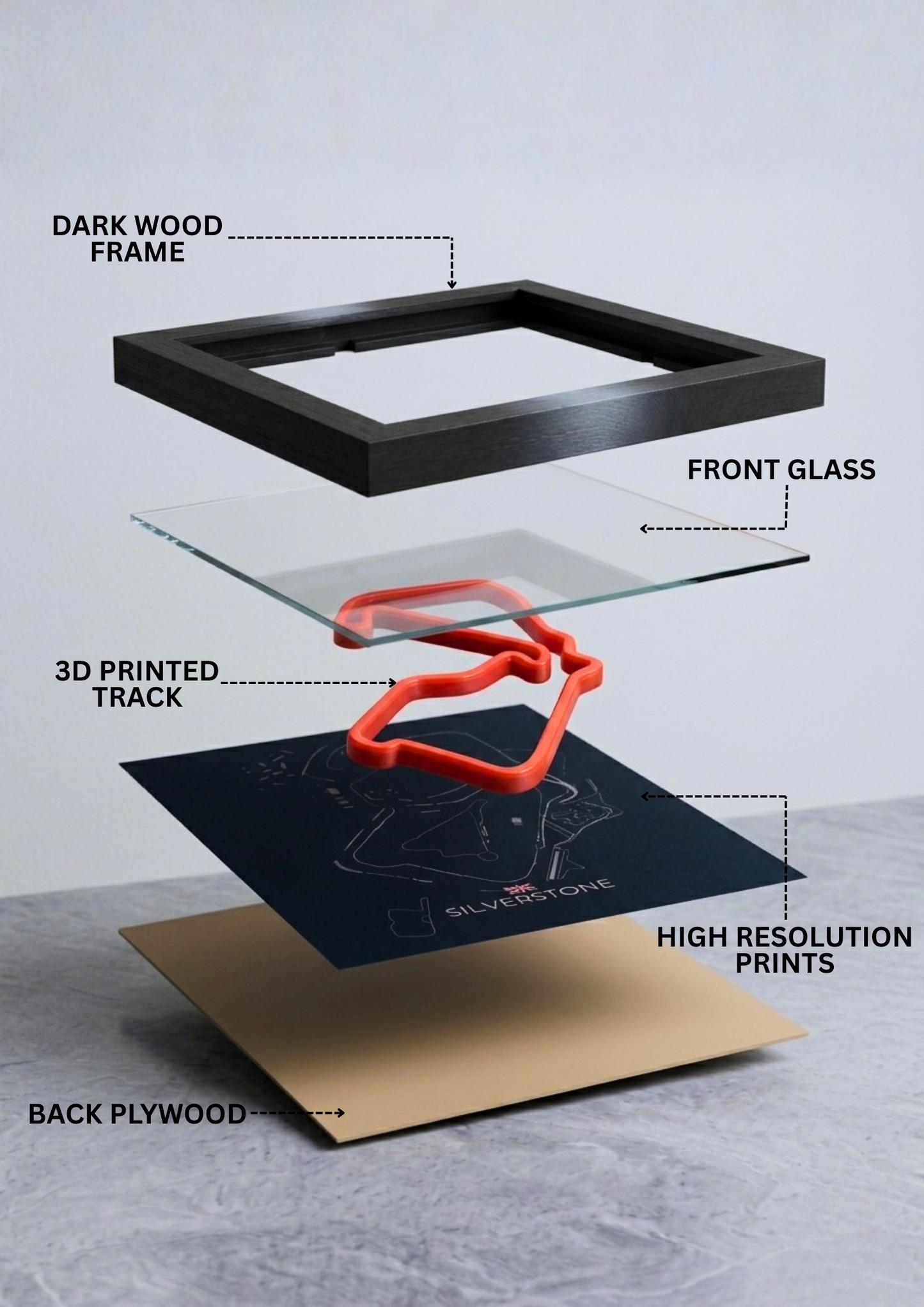 Hungaroring 3D Printed F1 Circuit Track Frame