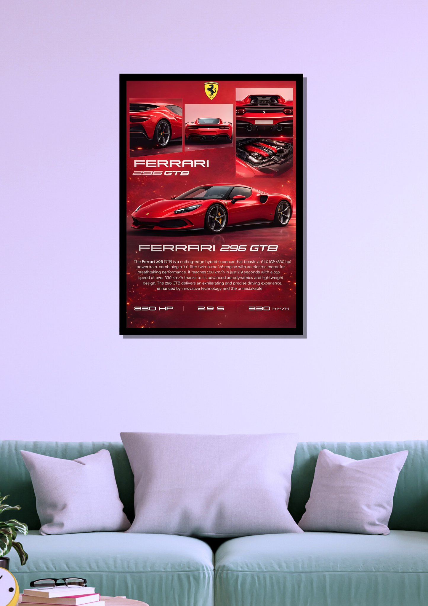 Ferrari 296 GTB Photo Frame