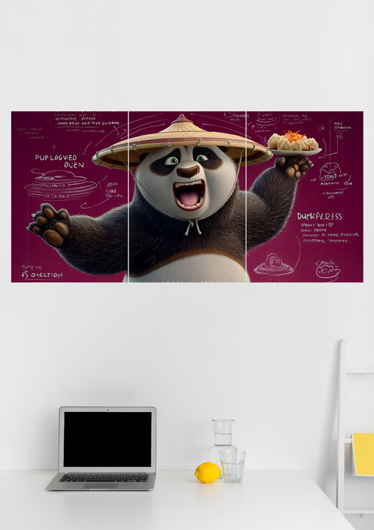 Kung Fu Panda Movie Split Poster