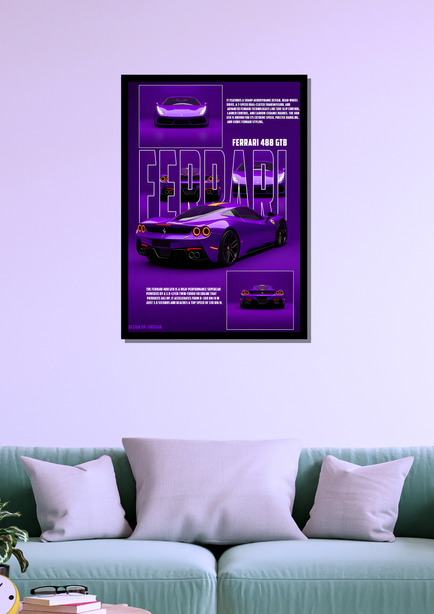 Ferrari 488 GTB Photo Frame