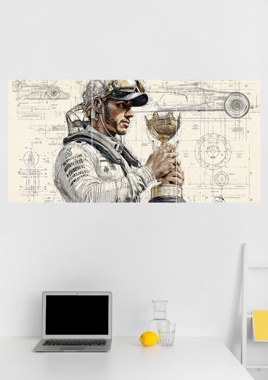 Lewis Hamilton F1 Split Poster