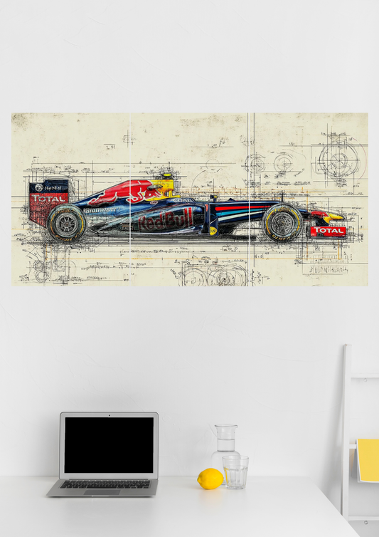 Red Bull Formula 1 Split Poster