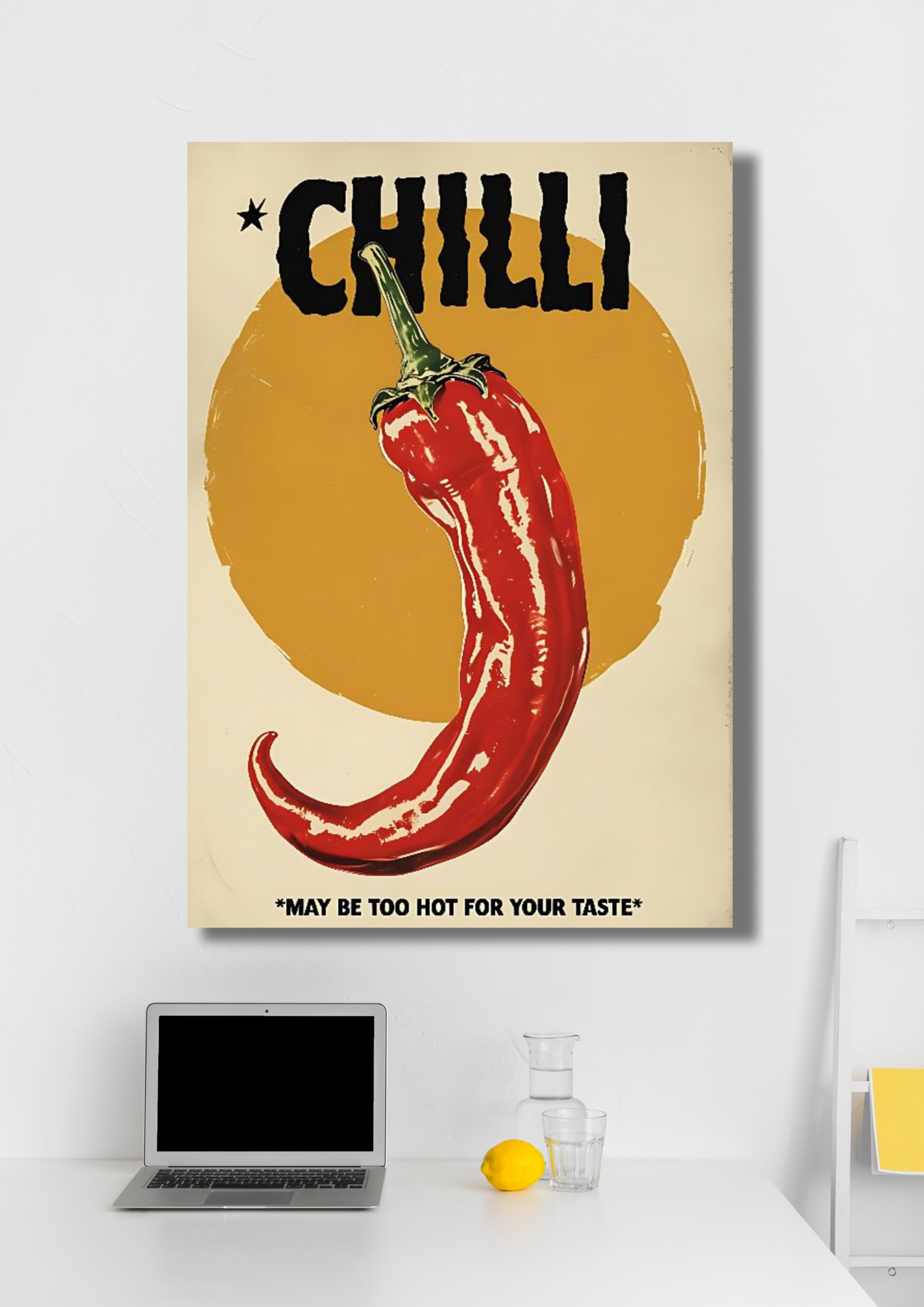 Red Chilli Aesthetic Poster
