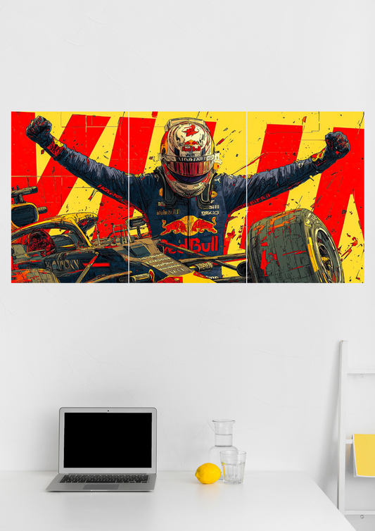 Max Verstappen Red Bull Formula 1 Split Poster