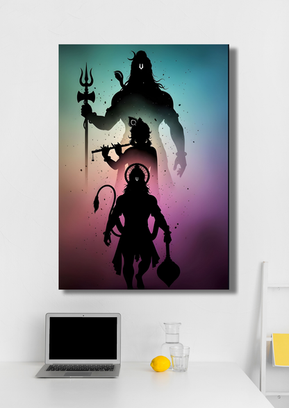 Shiva Krishna and Hanuman