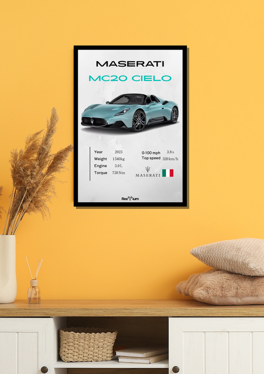 Maserati MC20 Cielo Photo Frame