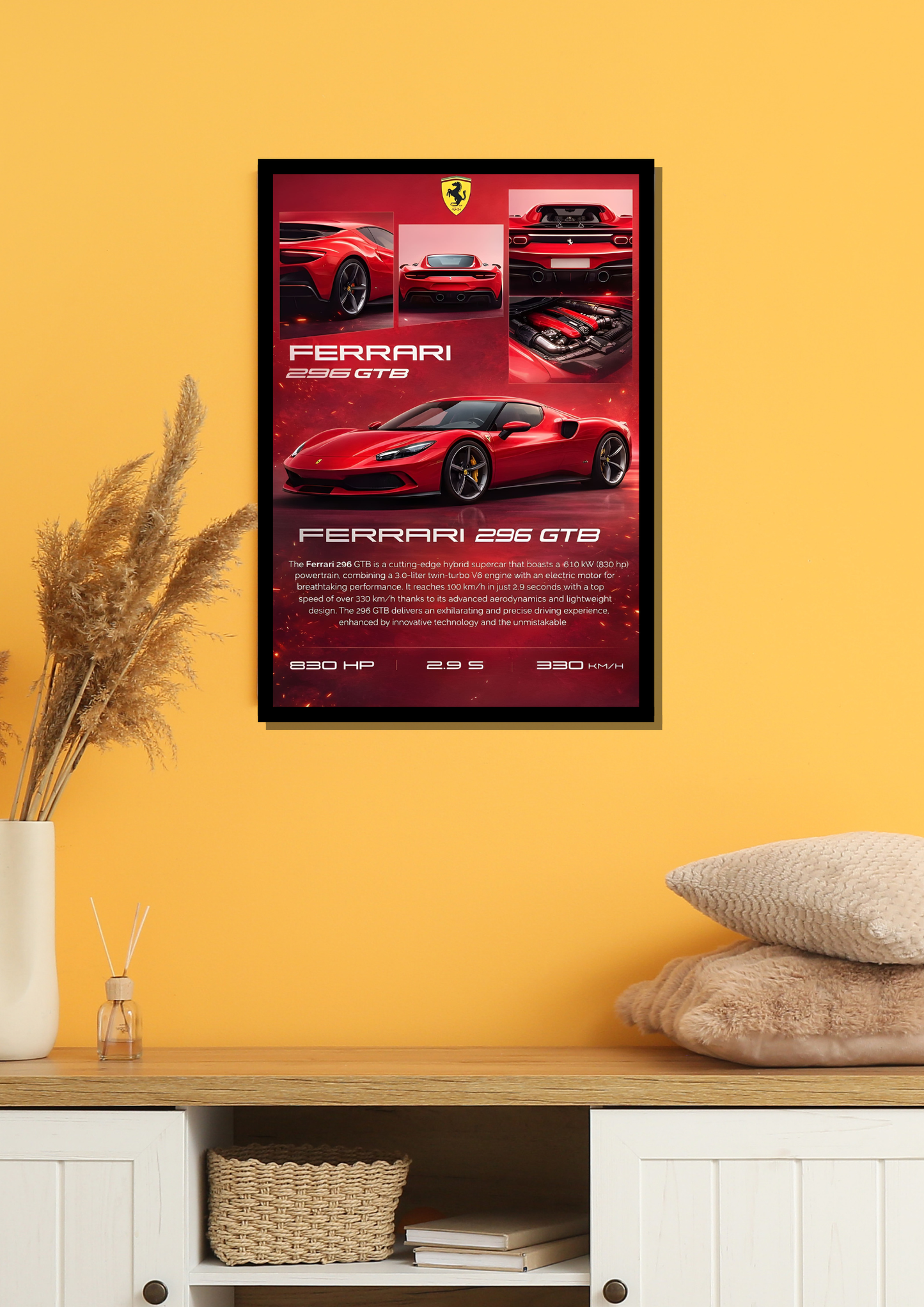 Ferrari 296 GTB Photo Frame