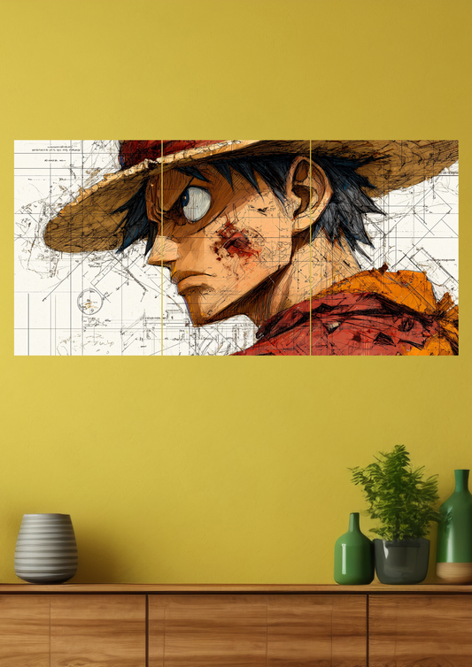 One Piece Poster Luffy Split Poster