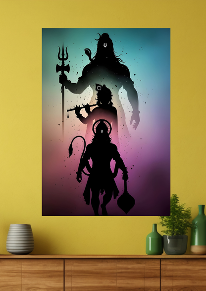 Shiva Krishna and Hanuman