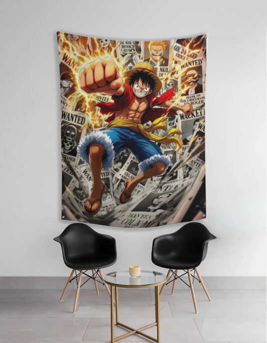 Luffy One Piece Premium Wall Flag (Tapestry)