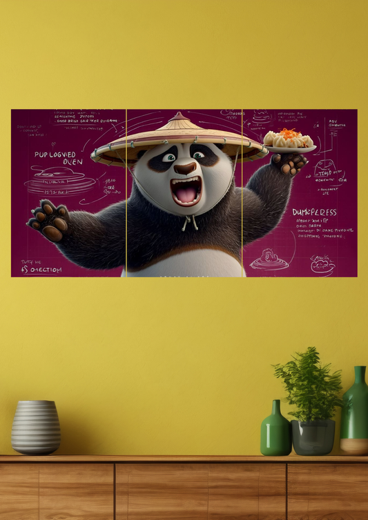 Kung Fu Panda Movie Split Poster