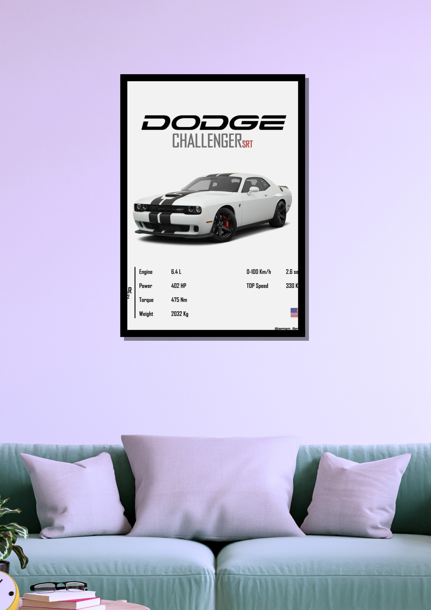 Dodge Challenger Photo Frame