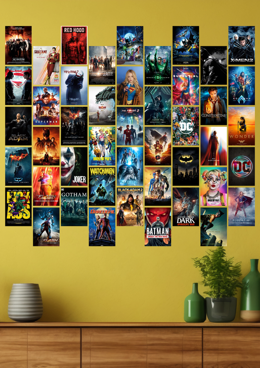 45 Epic DC Movie collage set poster