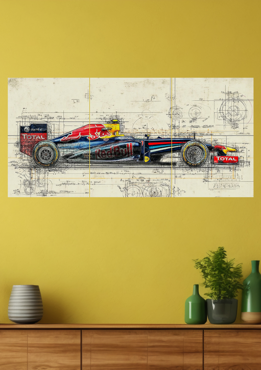 Red Bull Formula 1 Split Poster
