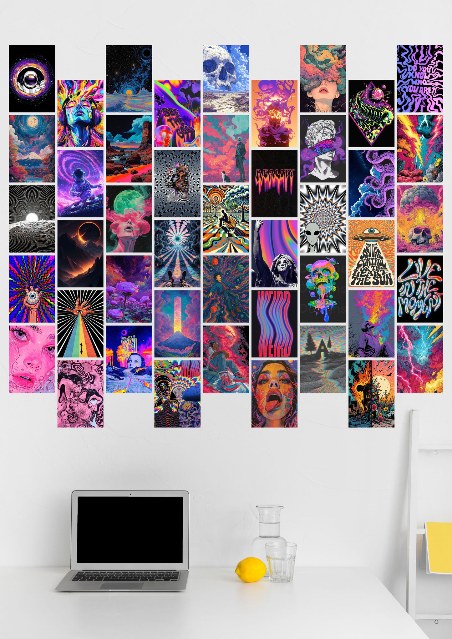45 Epic Trippy Aesthetic collage set